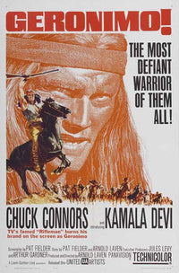 Geronimo Movie Poster Print showcasing a historical figure with a Wild West theme.