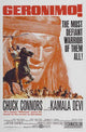 Geronimo Movie Poster Print showcasing a historical figure with a Wild West theme.