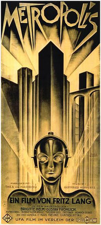 Metropolis Movie Poster Print showcasing iconic sci-fi artwork.