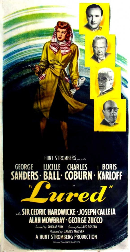 Lured Movie Poster Print showcasing classic cinematic artwork.