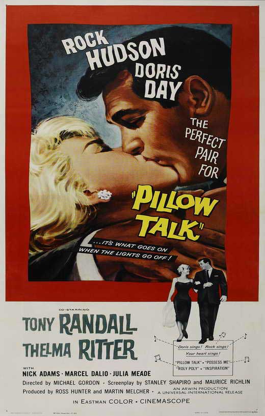 Pillow Talk Movie Poster Print showcasing classic film romance.