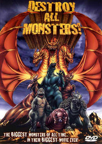 Destroy All Monsters Movie Poster Print showcasing iconic monster film art.