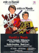 Harold and Maude Movie Poster Print featuring iconic film characters.
