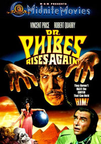 Dr. Phibes Rises Again Movie Poster Print showcasing vibrant colors and classic horror film design.