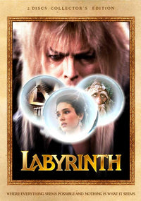 Labyrinth Movie Poster Print featuring David Bowie as Jareth.