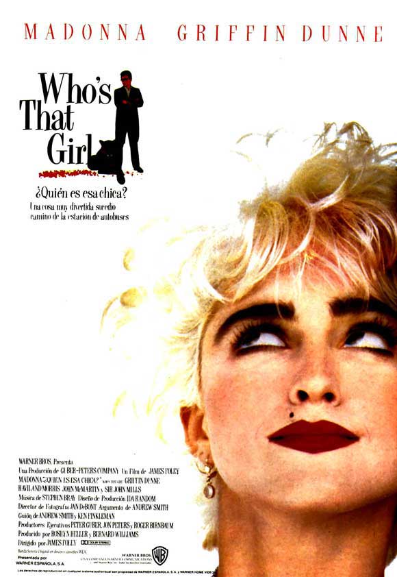 Who's That Girl? Movie Poster Print featuring iconic film design.
