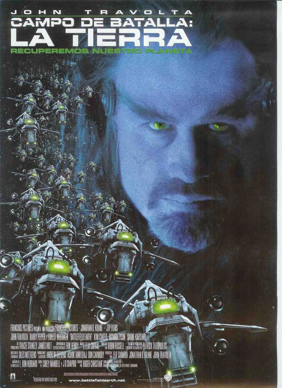 Battlefield Earth: A Saga of the Year 3000 Movie Poster Print featuring vibrant artwork.