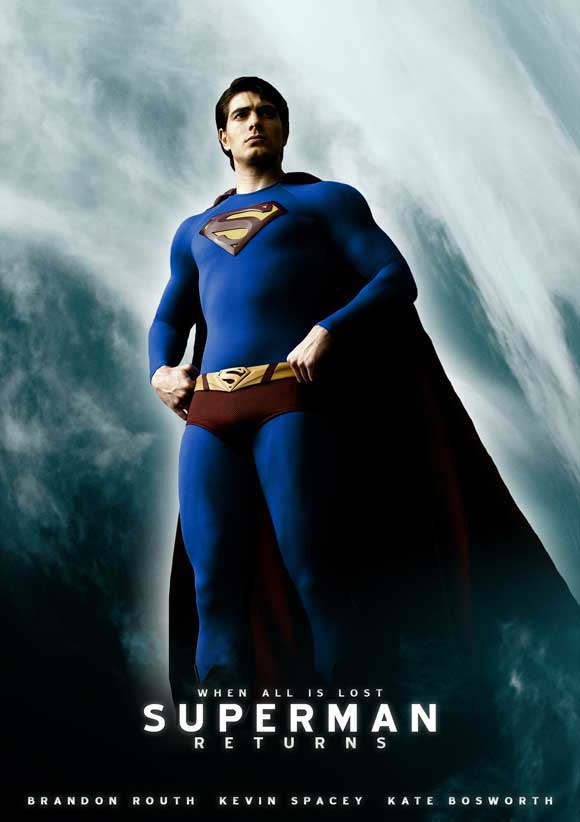 Superman Returns Movie Poster Print showcasing the iconic superhero.