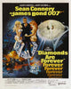 Diamonds Are Forever Movie Poster Print featuring iconic film imagery.