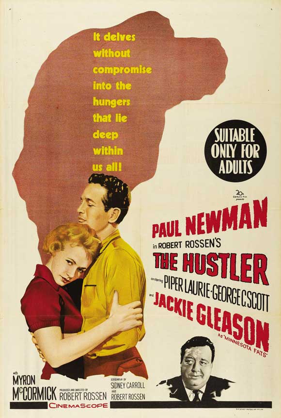 The Hustler Movie Poster Print showcasing classic film art.
