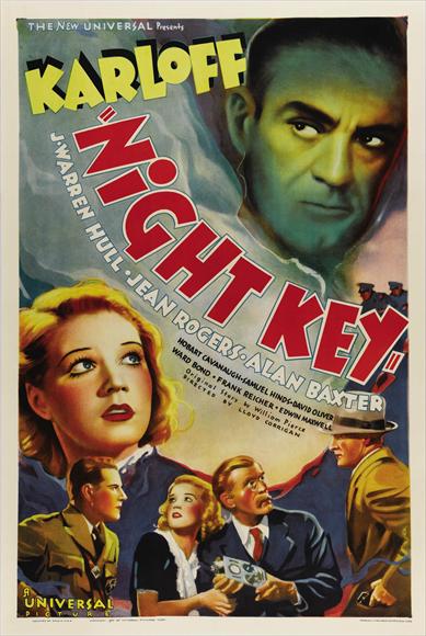 Night Key Movie Poster Print showcasing thrilling cinematic artwork.