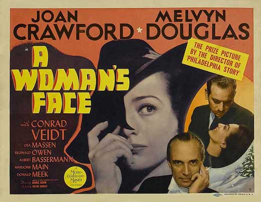 A Woman's Face Movie Poster Print showcasing classic film art.