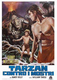Tarzan's Desert Mystery Movie Poster Print featuring classic adventure art.