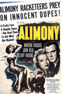 Alimony Movie Poster featuring captivating cinematic art
