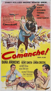 Comanche movie poster print showcasing vibrant imagery.