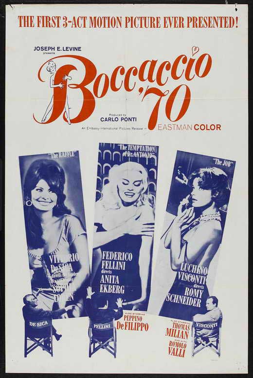 Boccaccio '70 Movie Poster Print showcasing classic film art