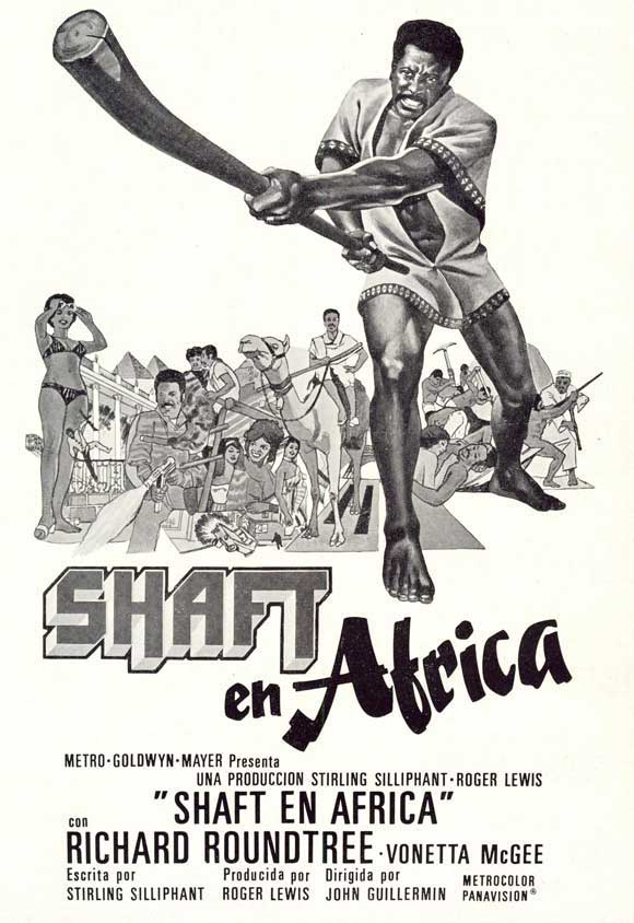 Shaft in Africa Movie Poster Print showcasing vibrant artwork.