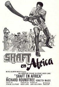 Shaft in Africa Movie Poster Print showcasing vibrant artwork.
