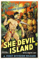 She-Devil Island Movie Poster Print featuring vibrant artwork.