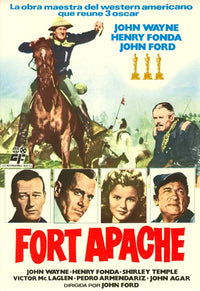 Fort Apache Movie Poster Print showcasing iconic Western imagery.