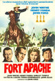 Fort Apache Movie Poster Print showcasing iconic Western imagery.