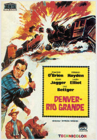 Denver and Rio Grande Movie Poster Print showcasing classic Western film imagery.