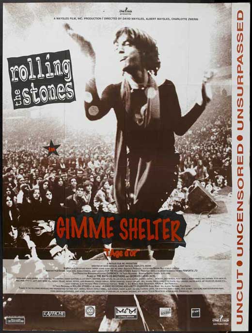Gimme Shelter Movie Poster Print featuring the Rolling Stones