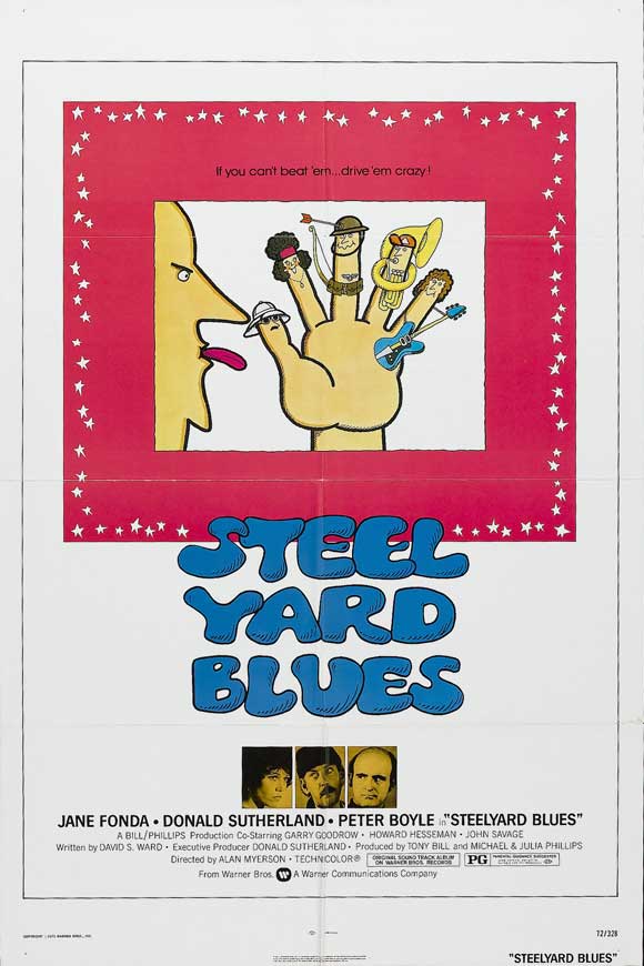 Steelyard Blues Movie Poster Print featuring vibrant colors and iconic imagery.