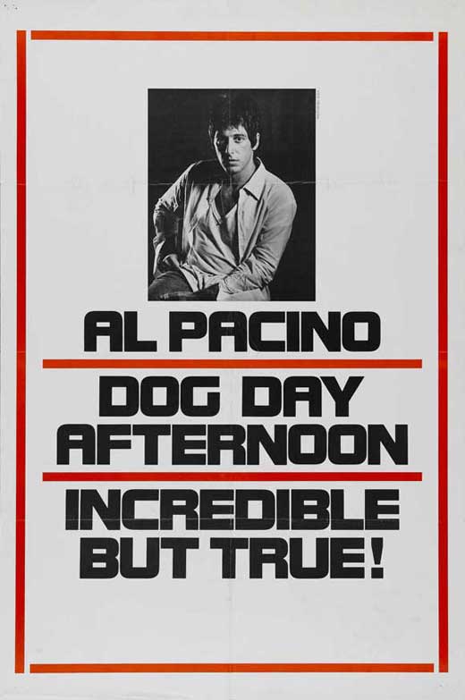 Dog Day Afternoon Movie Poster Print featuring iconic film imagery.