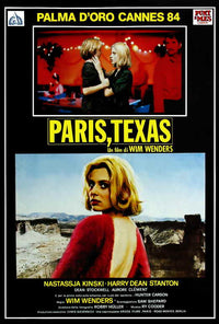 Paris, Texas movie poster print, vibrant artwork capturing the film's essence.