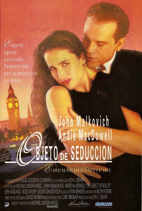 The Object of Beauty movie poster print showcasing vibrant colors and imagery.