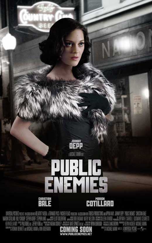 Public Enemies Movie Poster Print featuring John Dillinger.