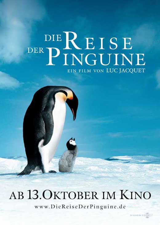 March of the Penguins Movie Poster Print showcasing Emperor Penguins in their natural habitat.