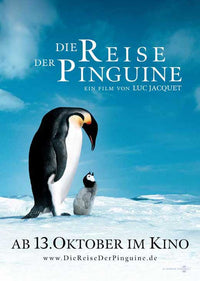 March of the Penguins Movie Poster Print showcasing Emperor Penguins in their natural habitat.