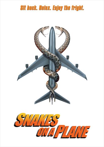Snakes on a Plane Movie Poster Print showcasing thrilling action.