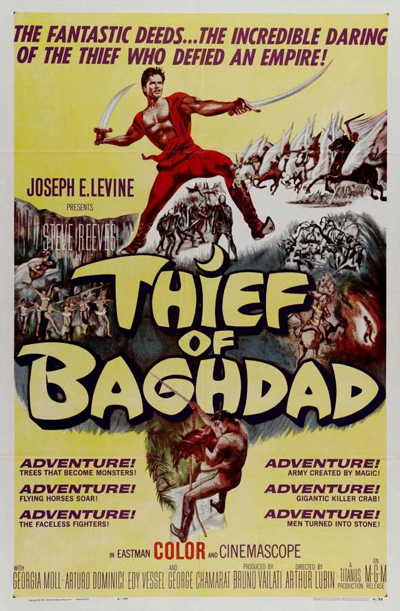 The Thief of Baghdad Movie Poster Print in vibrant colors.