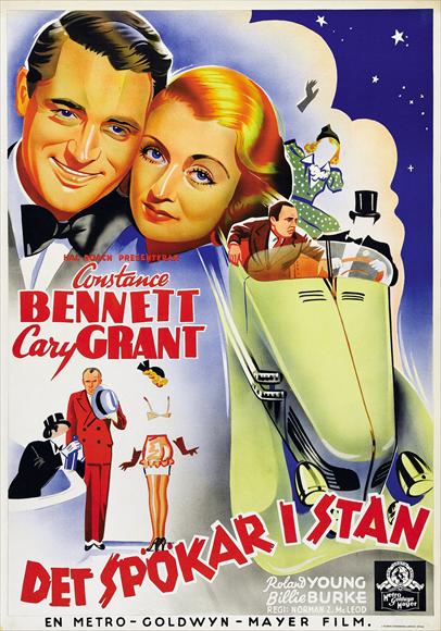 Topper Movie Poster Print featuring classic cinema imagery.