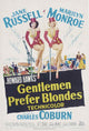 Gentlemen Prefer Blondes Movie Poster Print featuring Marilyn Monroe and Jane Russell.