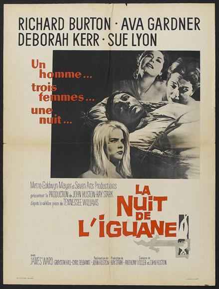 The Night of the Iguana Movie Poster Print showcasing classic film art.