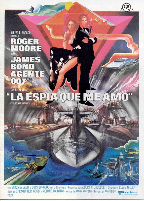 The Spy Who Loved Me movie poster print showcasing iconic imagery from the film.