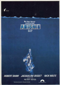 The Deep Movie Poster Print showcasing an adventurous theme.