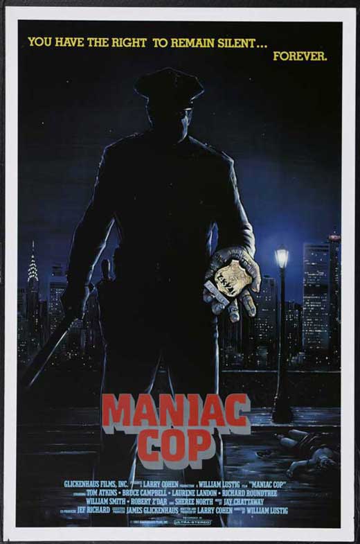 Maniac Cop Movie Poster Print showcasing classic horror art.