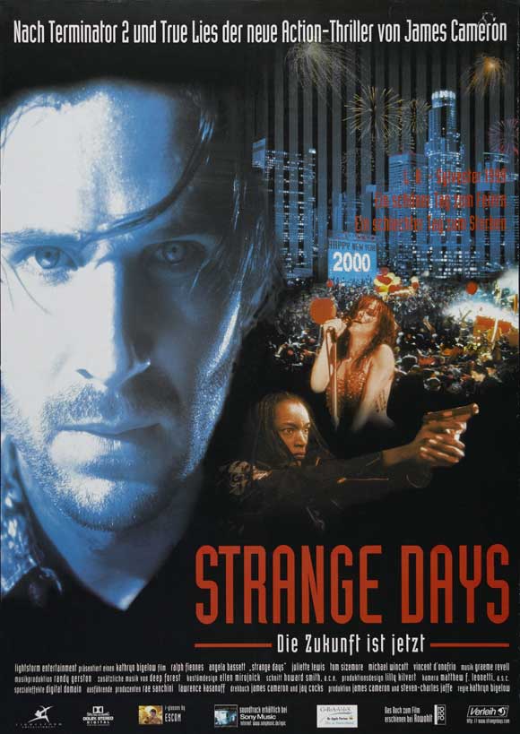 Strange Days Movie Poster Print featuring iconic visuals from the film.