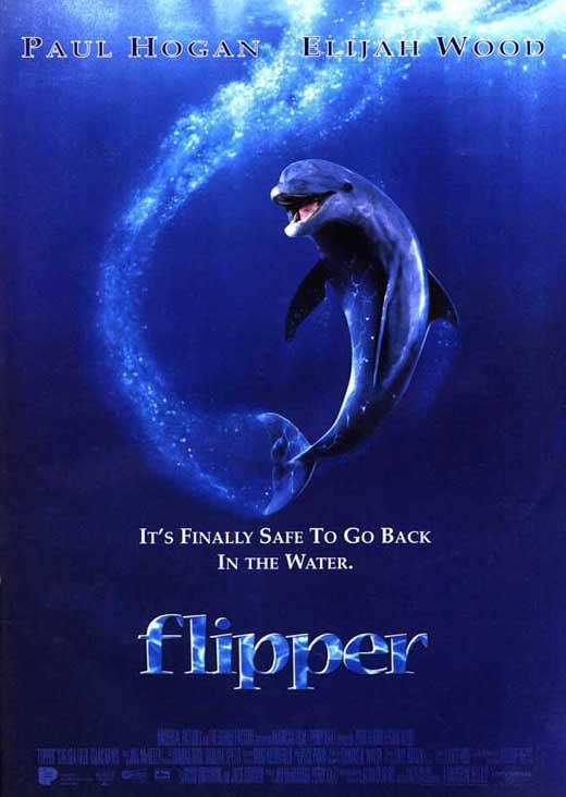 Flipper Movie Poster Print featuring aquatic adventure artwork.