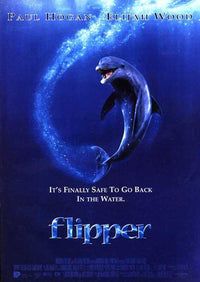 Flipper Movie Poster Print featuring aquatic adventure artwork.