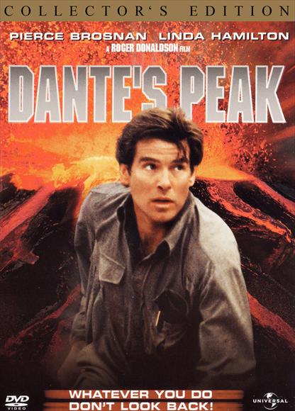 Dante's Peak Movie Poster Print showcasing dramatic volcanic imagery.