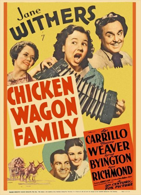 Chicken Wagon Movie Poster for family film decor.