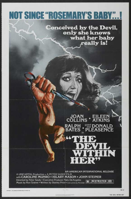 I Don't Want to Be Born Movie Poster Print featuring horror film imagery.