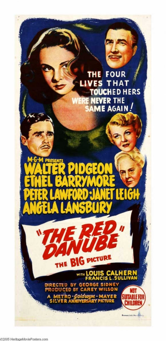Red Danube Movie Poster Print showcasing classic film art