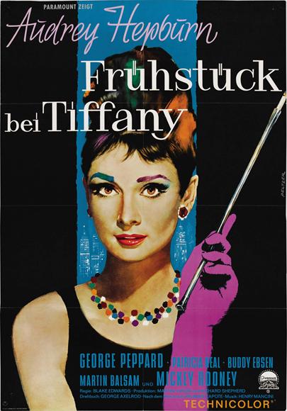 Breakfast at Tiffany's Movie Poster Print showcasing classic cinema art.